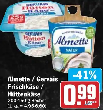 Hit Almette / Gervais Frischkäse / Hüttenkäse Angebot