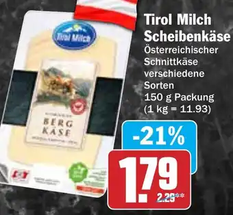 Hit Tirol Milch Scheibenkäse Angebot