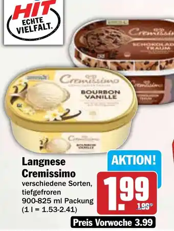 Hit Langnese Cremissimo Angebot