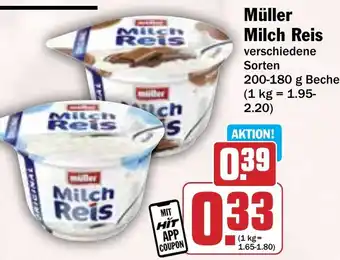 Hit Müller Milch Reis Angebot