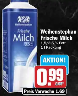 Hit Weihenstephan Frische Milch Angebot