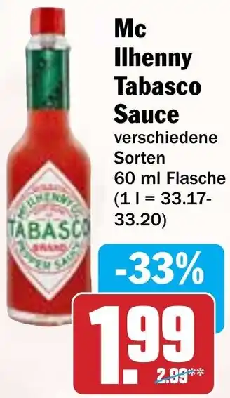 Hit Mc Ilhenny Tabasco Sauce Angebot