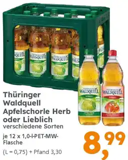 Globus Baumarkt Thüringer Waldquell Apfelschorle Herb oder Lieblich Angebot