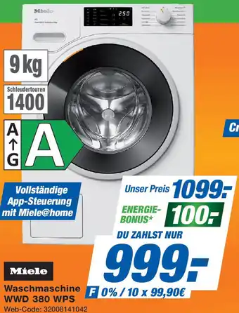 Expert Miele Waschmaschine WWD 380 WPS Angebot