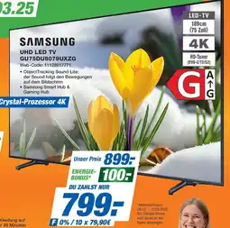 Expert SAMSUNG UHD LED TV GU75DU8079UXZG Angebot