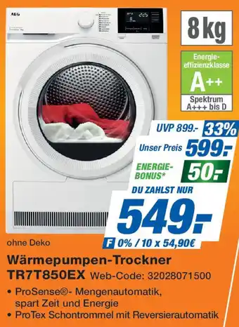 Expert AEG Wärmepumpen-Trockner TR7T850EX Angebot