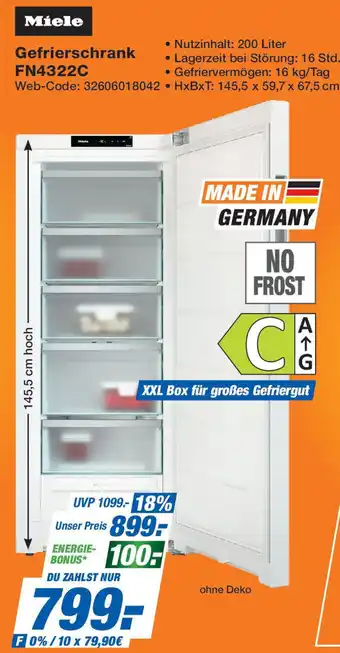 Expert Miele Gefrierschrank FN4322C Angebot