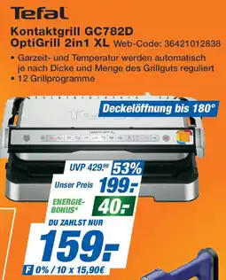 Expert Tefal Kontaktgrill GC782D OptiGrill 2in1 XL Angebot