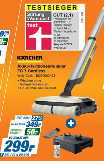 Expert KARCHER Akku-Hartbodenreiniger FC 7 Cordless Angebot