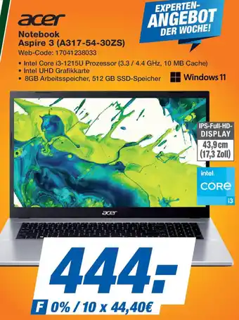 Expert acer Notebook Aspire 3 (A317-54-30ZS) Angebot