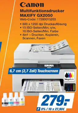 Expert Canon Multifunktionsdrucker MAXIFY GX2050 Angebot