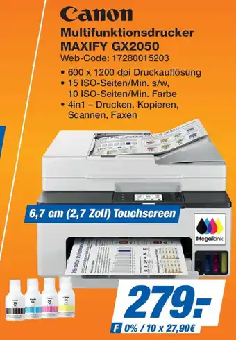 Expert Canon Multifunktionsdrucker MAXIFY GX2050 Angebot