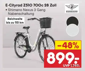 Netto Marken-Discount ZUNDAPP E-Cityrad Z510 700c 28 Zoll Angebot