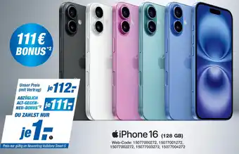 Expert Apple iPhone 16 (128 GB) Angebot