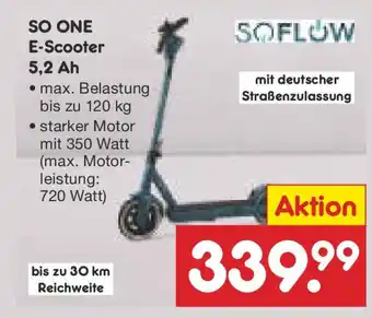 Netto Marken-Discount SOFLOW SO ONE E-Scooter 5,2 Ah Angebot