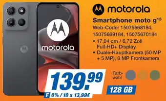 Expert Motorola Smartphone moto g15 Angebot