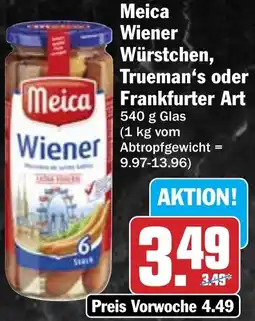 Hit Meica Wiener Würstchen, Trueman's oder Frankfurter Art Angebot