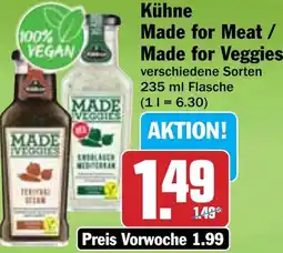 Hit Kühne Made for Meat / Made for Veggies Angebot