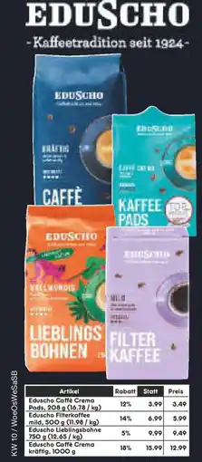 Netto Marken-Discount Eduscho Caffè Crema Pads Angebot