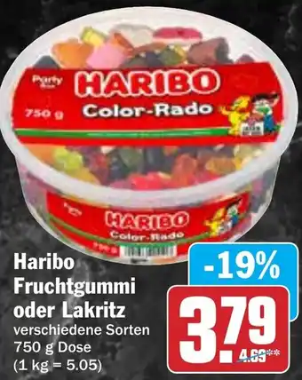 Hit Haribo Fruchtgummi oder Lakritz Angebot