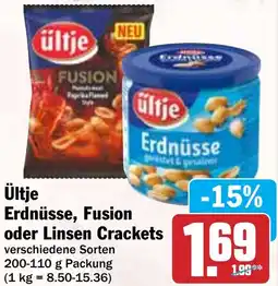 Hit Ültje Erdnüsse, Fusion oder Linsen Crackets Angebot