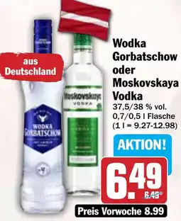 Hit Wodka Gorbatschow oder Moskovskaya Vodka Angebot