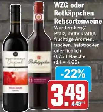 Hit WZG oder Rotkäppchen Rebsortenweine Angebot