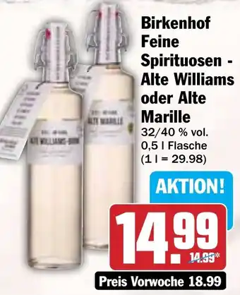 Hit Birkenhof Feine Spirituosen - Alte Williams oder Alte Marille Angebot