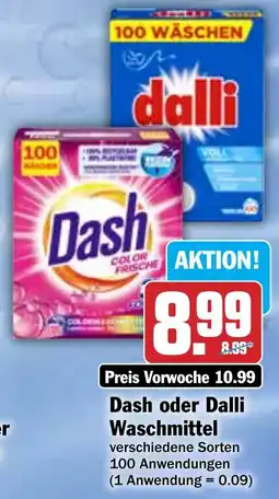 Hit Dash oder Dalli Waschmittel Angebot