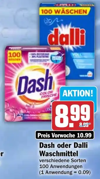 Hit Dash oder Dalli Waschmittel Angebot