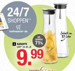 Hofmeister Bohemia cristal karaffe Angebot