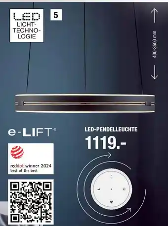 Hofmeister E-lift led-pendelleuchte Angebot