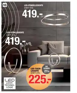 Hofmeister Led licht-technologie led-pendelleuchte, led-stehlleuchte, led-tischleuchte Angebot