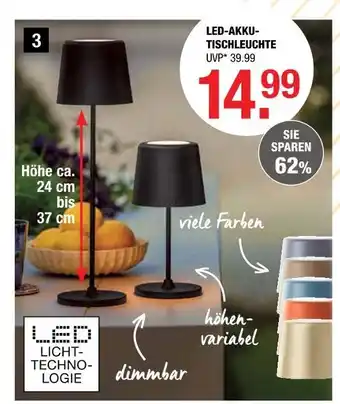 Hofmeister Led-akku-tischleuchte Angebot