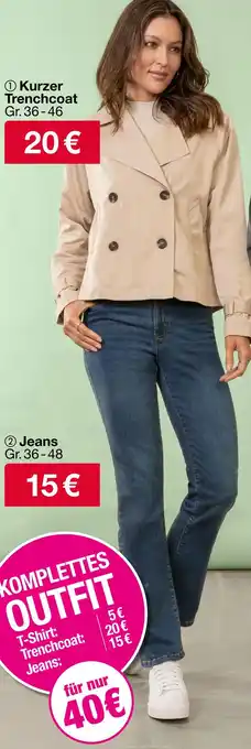 Woolworth Kurzer trenchcoat oder jeans Angebot