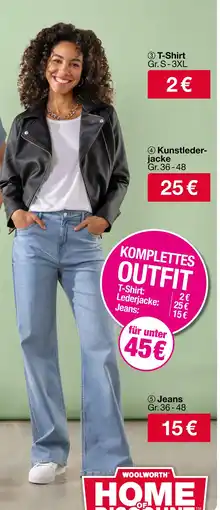 Woolworth T-shirt, kunstlederjacke oder jeans Angebot