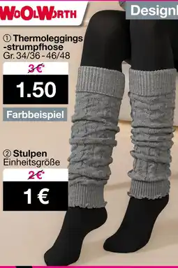 Woolworth Thermoleggingsstrumpfhose oder stulpen Angebot