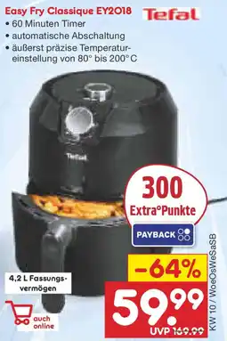 Netto Marken-Discount Tefal Easy Fry Classique EY2018 Angebot