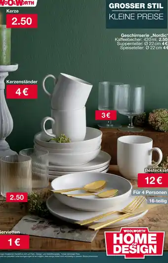 Woolworth Geschirrserie „nordic“ oder tischdeko Angebot