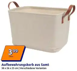 Action Aufbewahrungskorb aus Samt Angebot