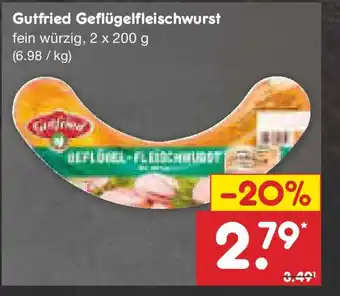 Netto Marken-Discount Gutfried Geflügelfleischwurst Angebot