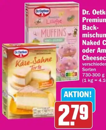 Hit Dr. Oetker Premium Backmischungen, Naked Cake oder American Cheesecake Angebot