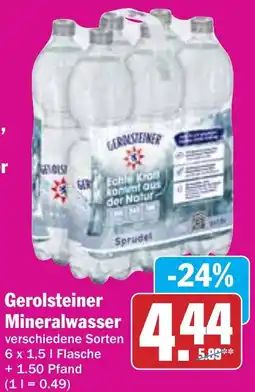 Hit Gerolsteiner Mineralwasser Angebot