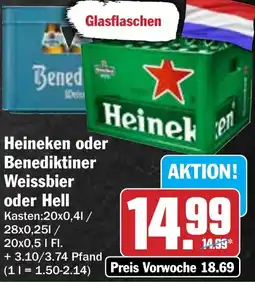 Hit Heineken oder Benediktiner Weissbier oder Hell Angebot