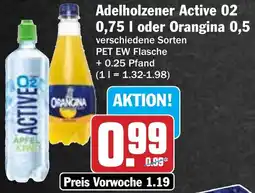 Hit Adelholzener Active O2 oder Orangina Angebot