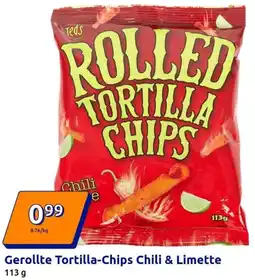 Action Gerollte Tortilla-Chips Chili & Limette Angebot