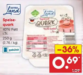 Netto Marken-Discount GUTES Land Speisequark Angebot