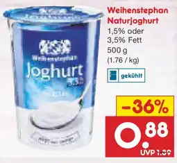 Netto Marken-Discount Weihenstephan Naturjoghurt Angebot