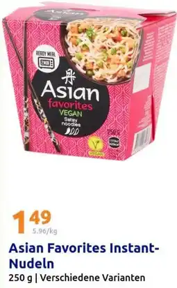 Action Asian Favorites Instant Nudeln Angebot