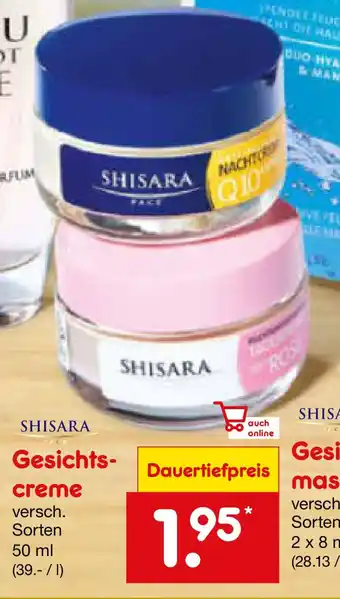 Netto Marken-Discount SHISARA Gesichtscreme Angebot